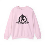 Lift Heavy Run Fast - Unisex Heavy Blend™ Crewneck Sweatshirt - Black Logo Front & Back