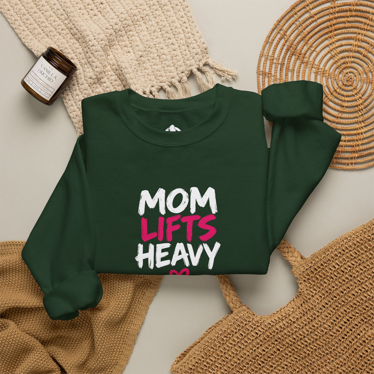 Mom Lifts Heavy – Unisex Crewneck Sweatshirt