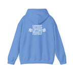 Cardio = Lift Weights Faster - Unisex Heavy Blend Hooded Sweatshirt - White Print on Front & Back