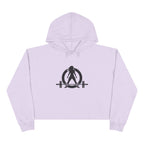 Empowered Crop Hoodie – For Strong Women Who Lift - Black Classic Logo