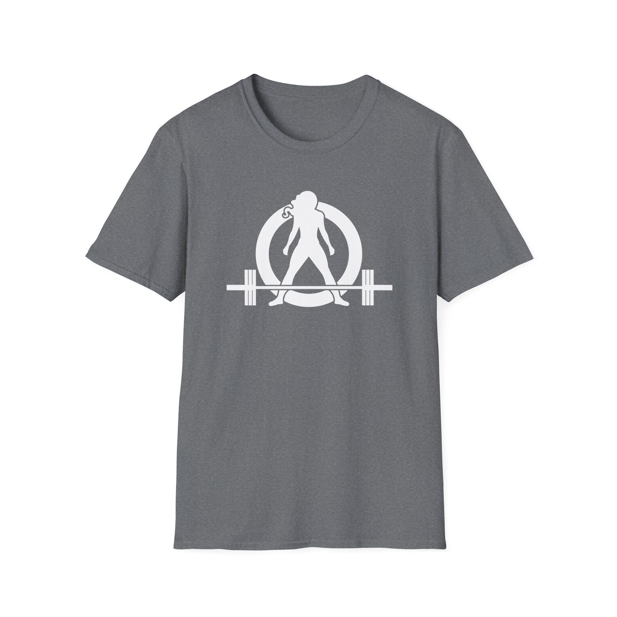 I Workout To Burn Off The Crazy - Unisex Softstyle T-Shirt - White Logo Front & Back
