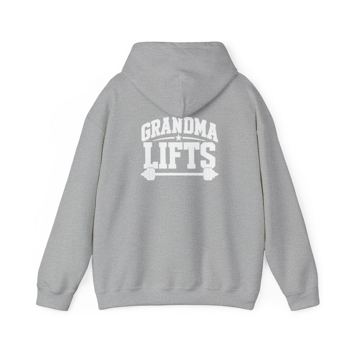 Grandma Lifts - Unisex Heavy Blend™ Hooded Sweatshirt - White Logo Front & Back