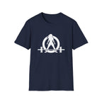 Kick Your Ass – Unisex Softstyle Tee | White Front, Plain Back