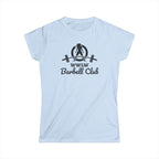 WWLW Barbell Club - Women's Softstyle Tee - Black Logo - Plain Back