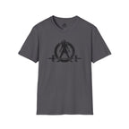 Unisex Softstyle T-Shirt - Black Distressed Logo - Plain Back (BEST SELLER)