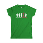 Dare To Be Different - Flex - Women's Softstyle Tee - Logo on Front - Plain Back