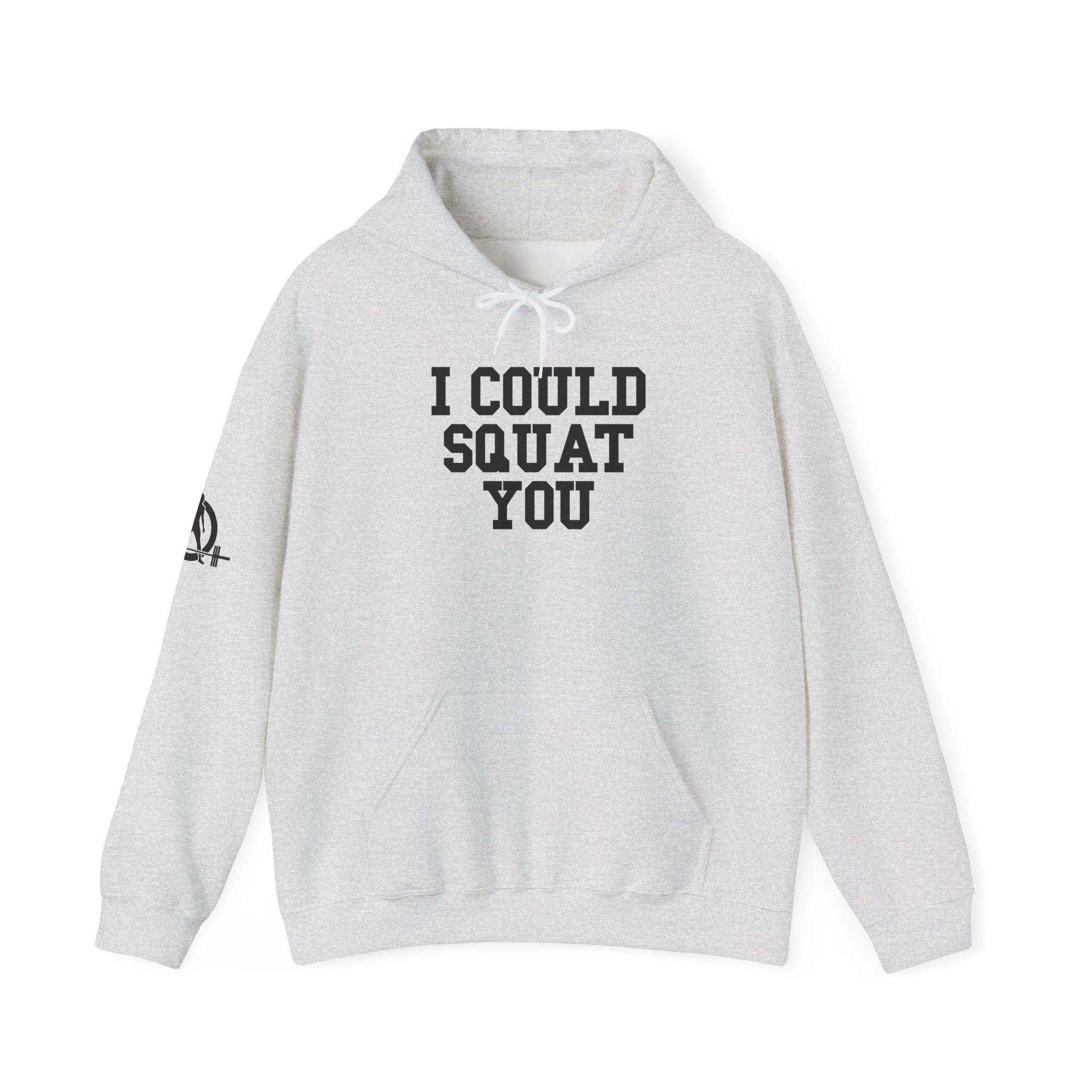 I Could Squat You – Black Logo Hoodie 🏋️‍♀️🔥