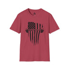 USA Barbell  - Unisex Softstyle T-Shirt - Black Logo - Plain Back