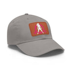 Distressed - Dad Hat with Leather Patch (Rectangle) - Color Font