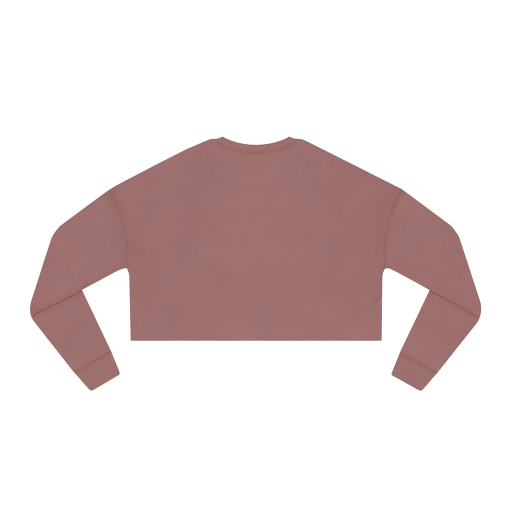 Women's Cropped Sweatshirt - Distressed White Logo