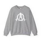 Iron Sharpens Iron - Unisex Heavy Blend™ Crewneck Sweatshirt - Front White Logo - Print on Front & Back