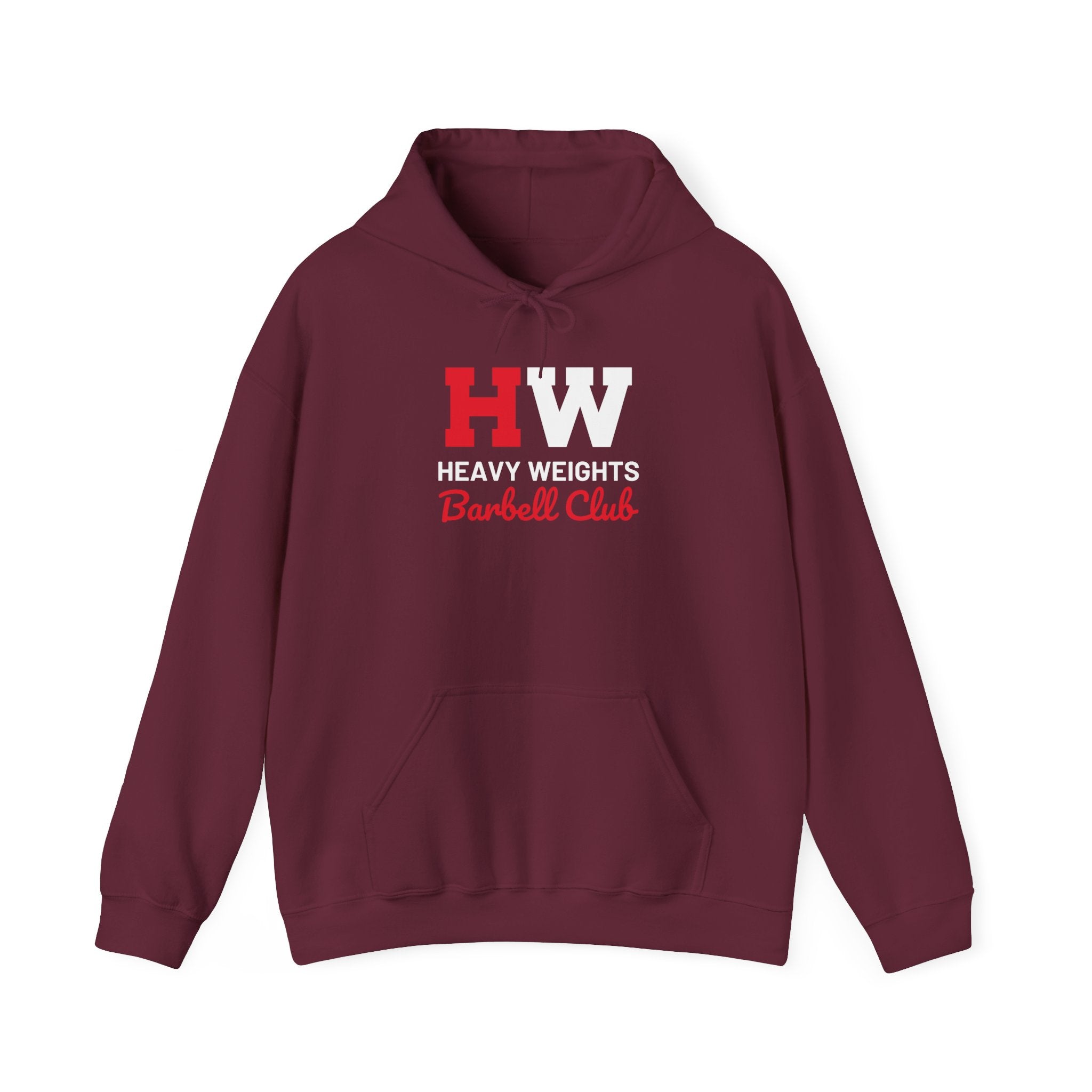 Heavy Weights Barbell Club  - Unisex Heavy Blend Hooded Sweatshirt  - Front Logo