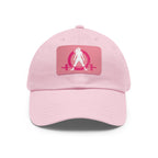 Distressed - Dad Hat with Leather Patch (Rectangle) - Color Font