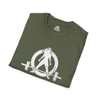 WWLW White Distressed Unisex Softstyle T-Shirt - White Distressed Logo - Plain Back