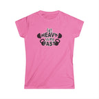 Lift Heavy Swing Fast - Women's Softstyle Tee - Front Back Logo