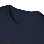 45 + 45 = 135 – Unisex Softstyle Tee | Black Front, Plain Back