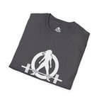 STRONG NOT SKINNY - Unisex Soft-style Tee - White Front & Back Logo