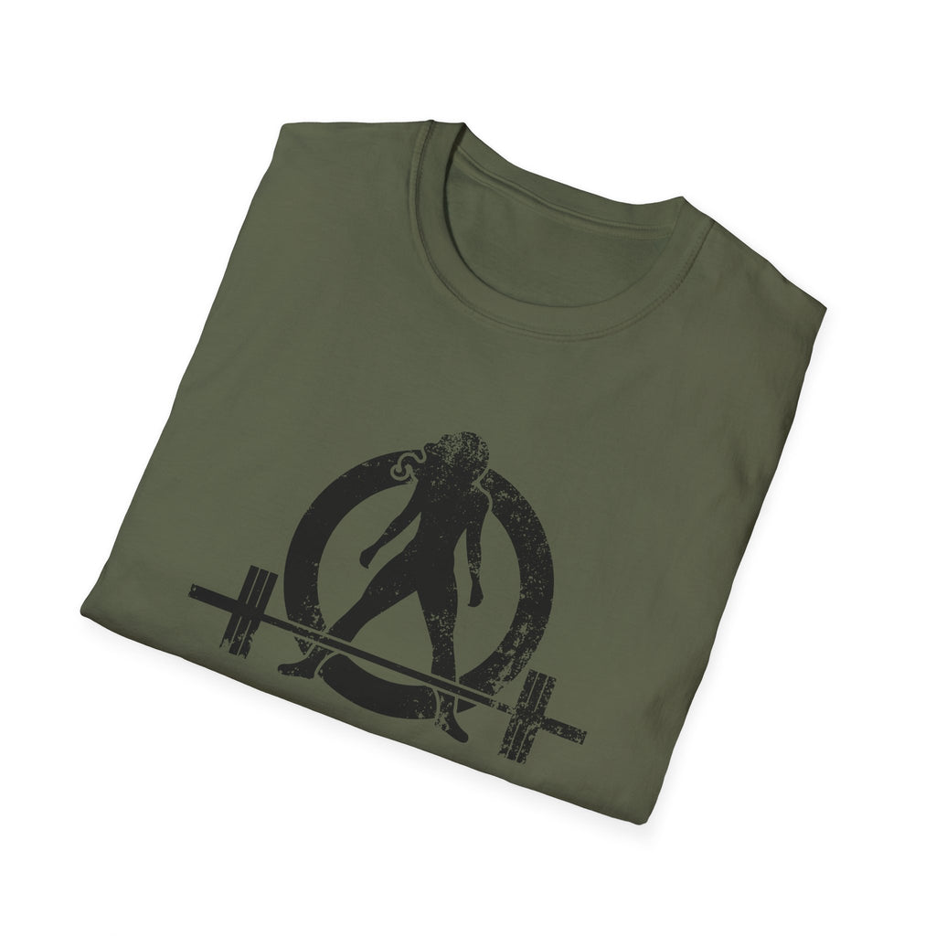 I Workout To Burn Off The Crazy - Unisex Softstyle T-Shirt - White Logo Front & Back