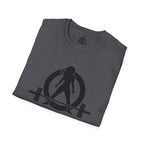 Iron Sharpens Iron - Unisex Softstyle T-Shirt - Black Logo Front & Back