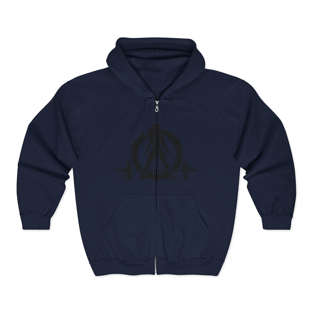 Unisex Heavy Blend™ Full Zip Hooded Sweatshirt – Classic Black Logo 🖤