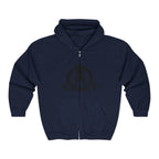 Unisex Heavy Blend™ Full Zip Hooded Sweatshirt – Classic Black Logo 🖤