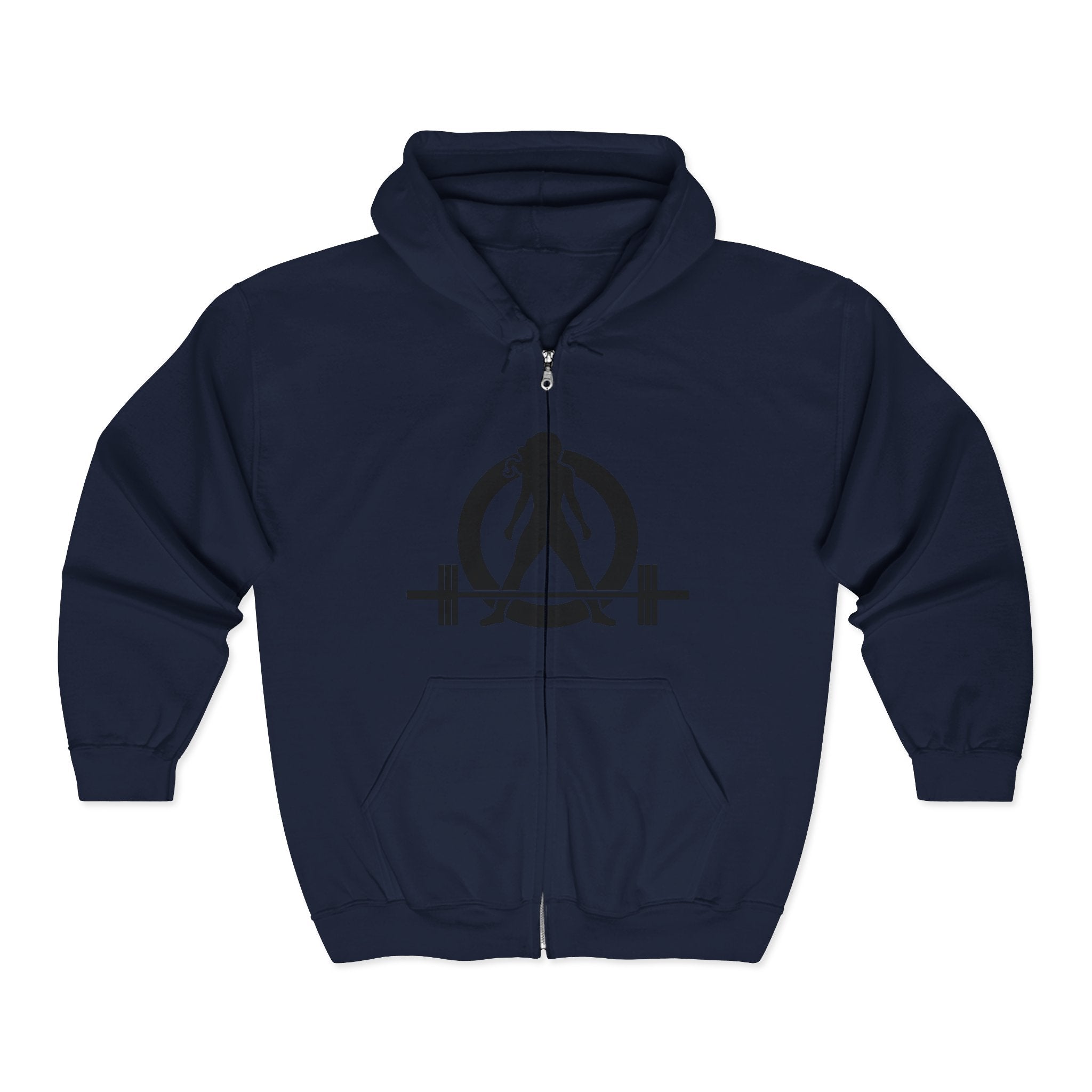 Unisex Heavy Blend™ Full Zip Hooded Sweatshirt – Classic Black Logo 🖤
