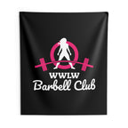 Indoor Wall Tapestries - Black WWLW Barbell Club