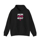 Mom Lifts Heavy – Unisex Hoodie – Front Print + Plain Back