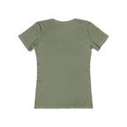USA Logo - Women's The Boyfriend Tee - USA Light Logo - Plain Back