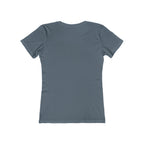 USA Logo - Women's The Boyfriend Tee - USA Light Logo - Plain Back