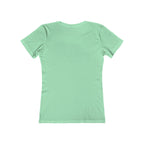 USA Logo - Women's The Boyfriend Tee - USA Light Logo - Plain Back