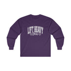 Lift Heavy Shit - Unisex Ultra Cotton Long Sleeve Tee - White Print on Front