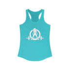 The Bar is Loaded  - Ideal Racerback Tank - White Logo