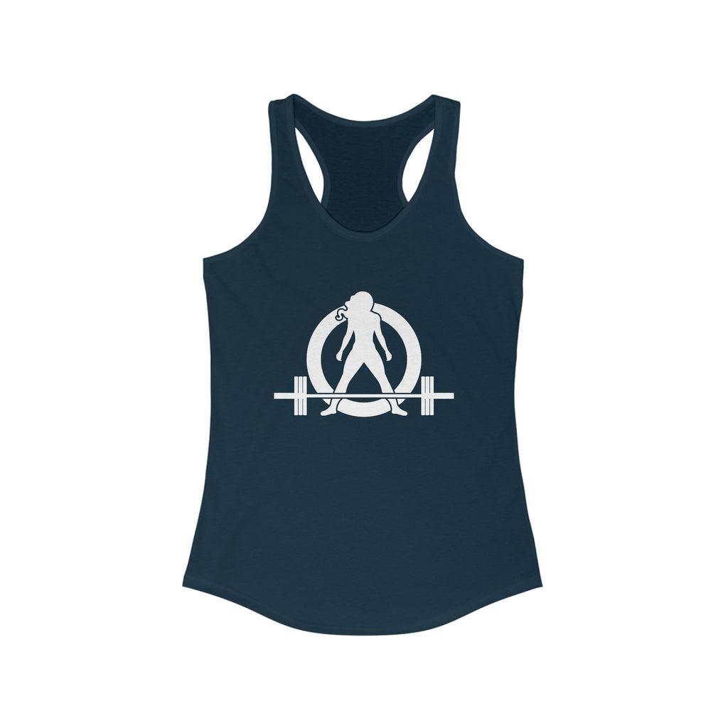 The Bar is Loaded  - Ideal Racerback Tank - White Logo