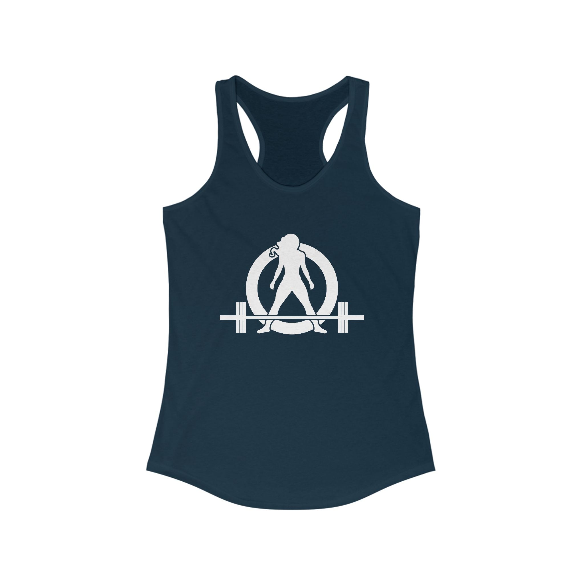 The Bar is Loaded  - Ideal Racerback Tank - White Logo