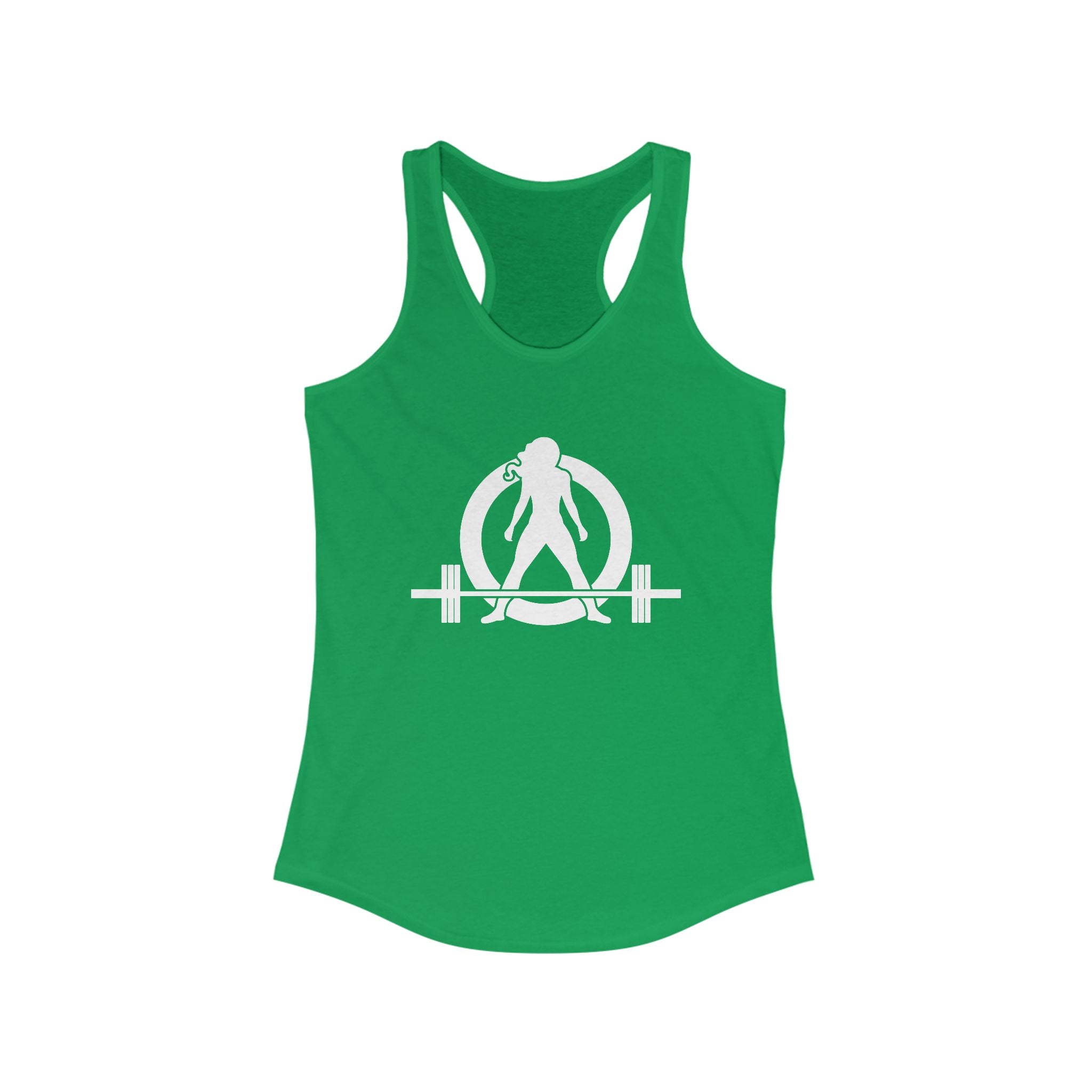 The Bar is Loaded  - Ideal Racerback Tank - White Logo