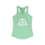 The Bar is Loaded  - Ideal Racerback Tank - White Logo