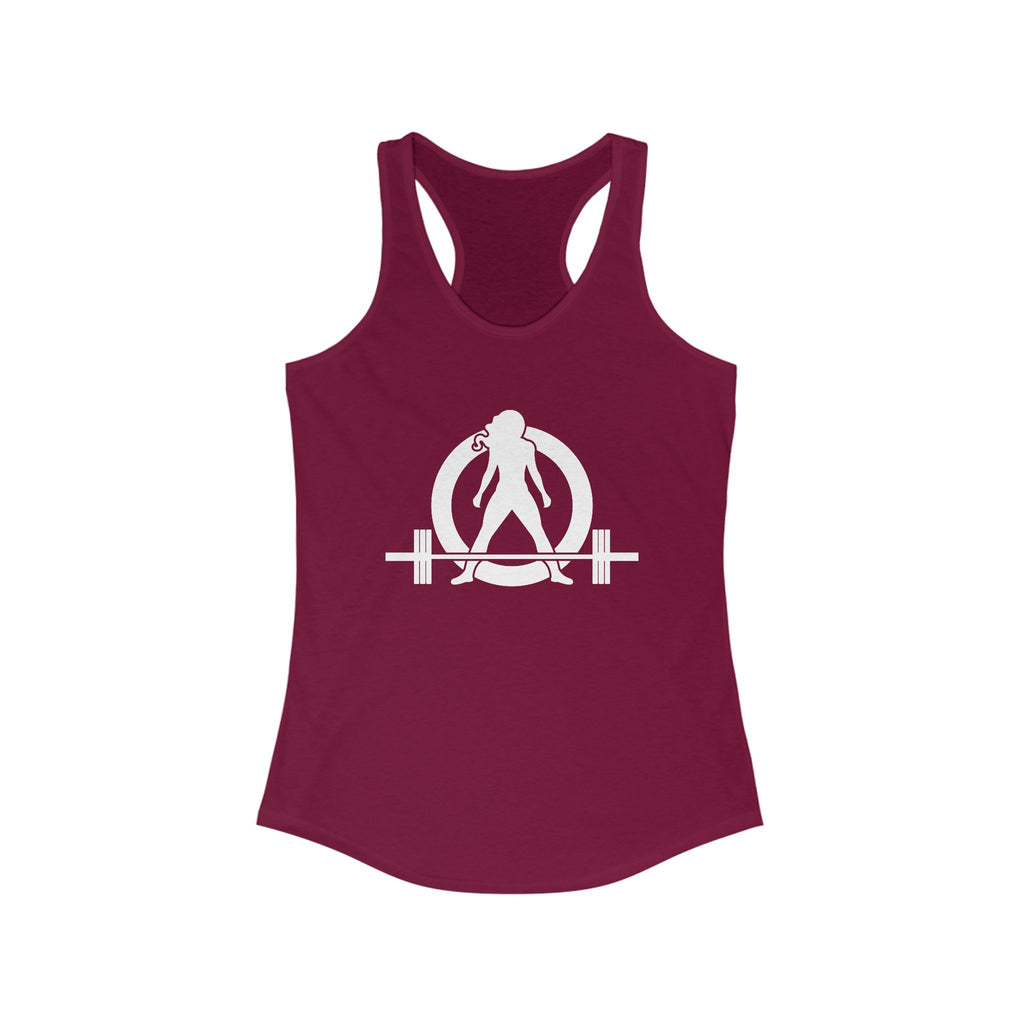 The Bar is Loaded  - Ideal Racerback Tank - White Logo