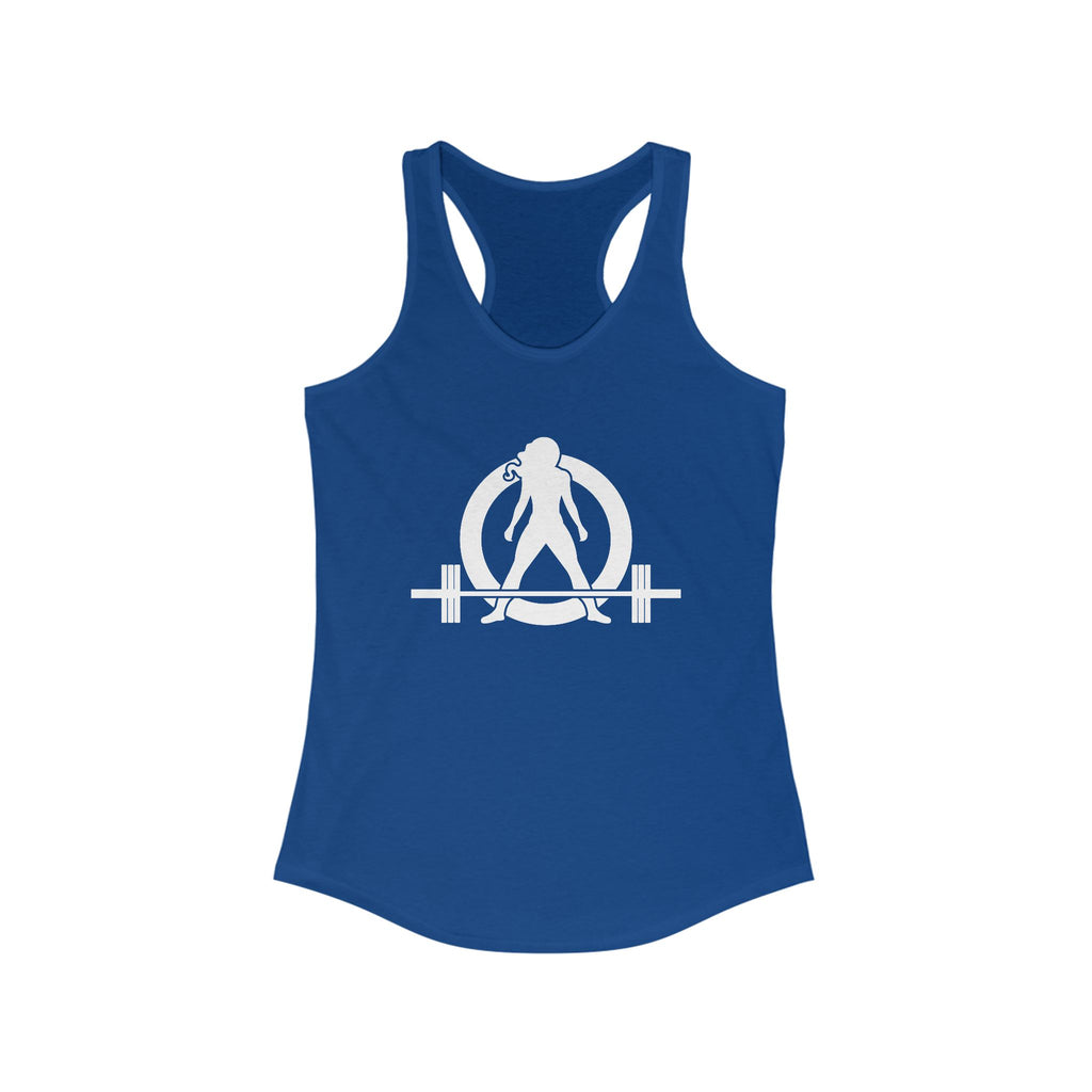 The Bar is Loaded  - Ideal Racerback Tank - White Logo