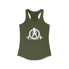 The Bar is Loaded  - Ideal Racerback Tank - White Logo