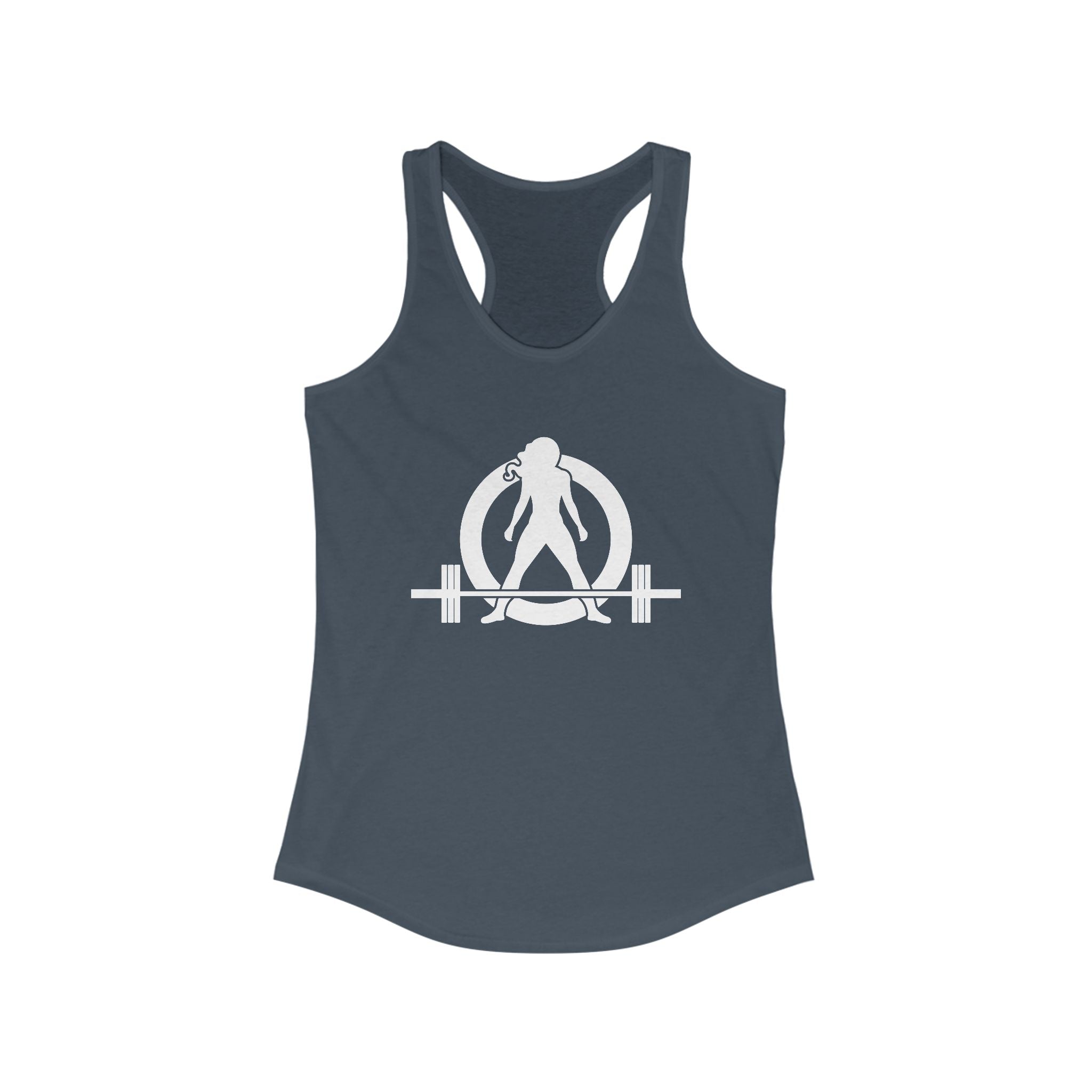 The Bar is Loaded  - Ideal Racerback Tank - White Logo