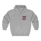 Mom Lifts Heavy – Unisex Full-Zip Hoodie – Left Chest Logo