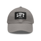 Lift Like A Girl Leather Patch Hat - White Font