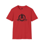 Unisex Softstyle T-Shirt - Black Distressed Logo - Plain Back (BEST SELLER)