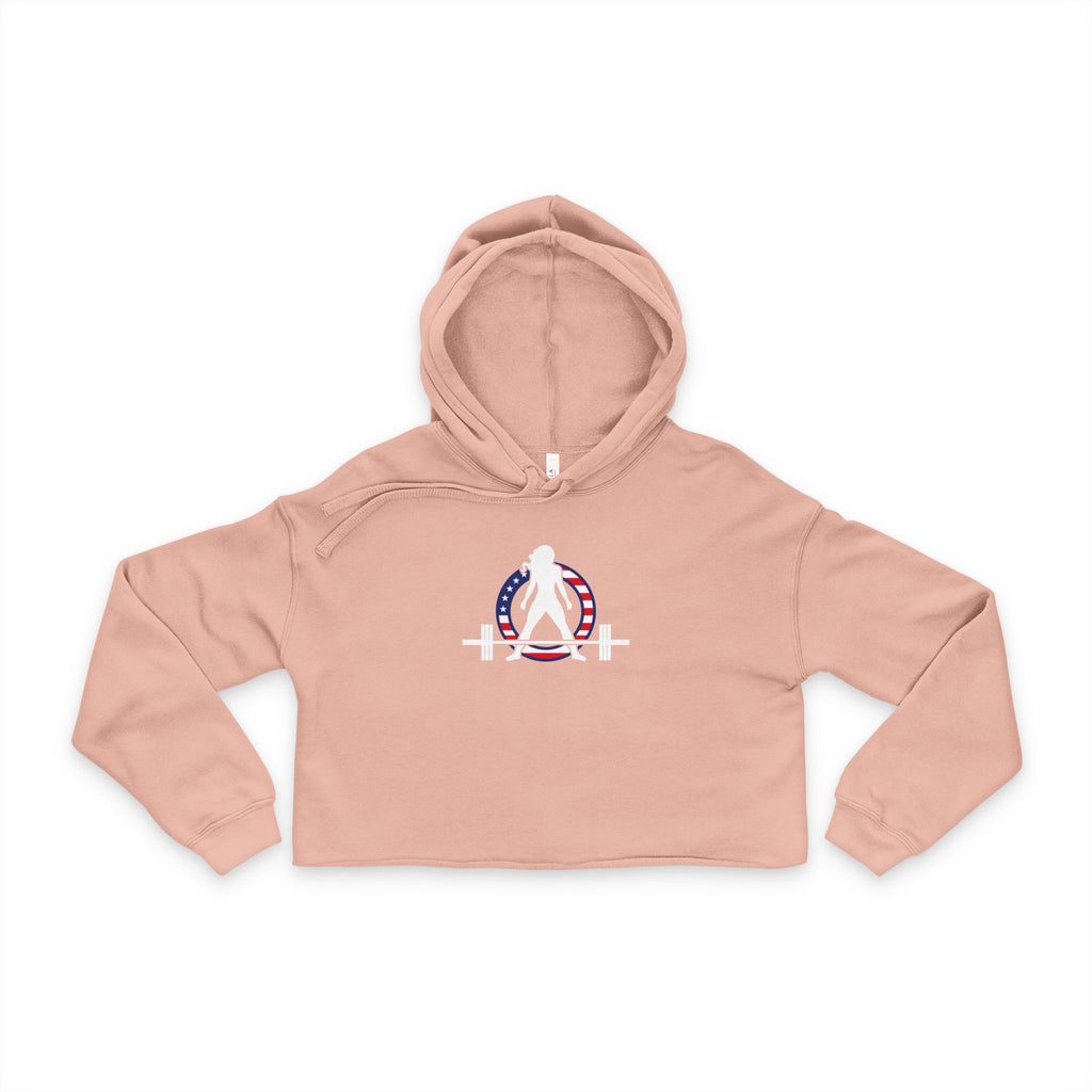 Women's Cropped Hoodie - USA Collection - Dark Logo