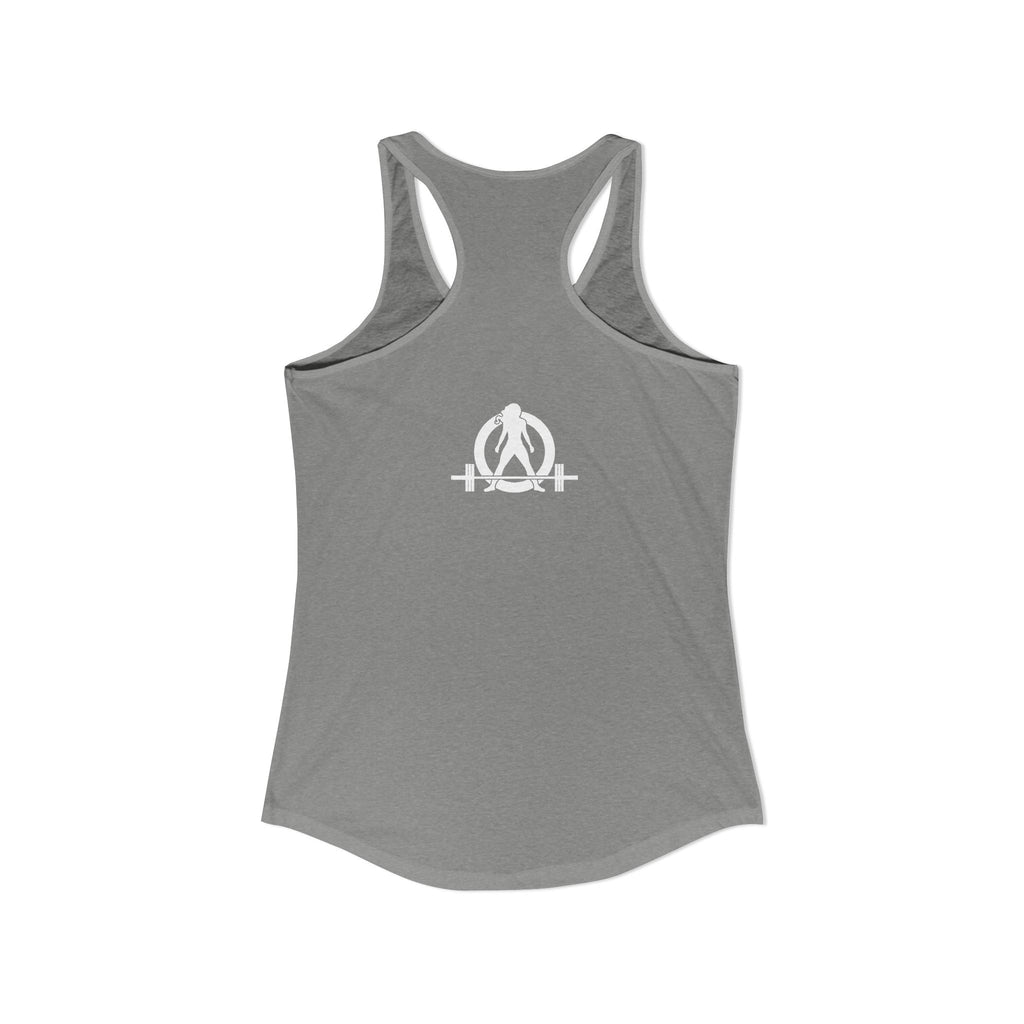 Built Different - Women's Ideal Racerback Tank - White Logo