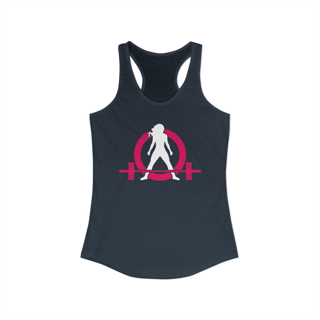WWLW Classic Logo Racer Back Tank Top (BEST SELLER) - Women's Ideal Racerback Tank - Classic Light Logo - Plain Back