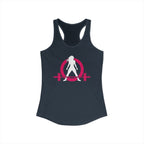 WWLW Classic Logo Racer Back Tank Top (BEST SELLER) - Women's Ideal Racerback Tank - Classic Light Logo - Plain Back