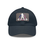 Dad Hat with Leather Patch (Rectangle) - USA Dark Logo