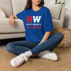 Heavy Weights Barbell Club  - Unisex Softstyle T-Shirt - Black Logo - Plain Back